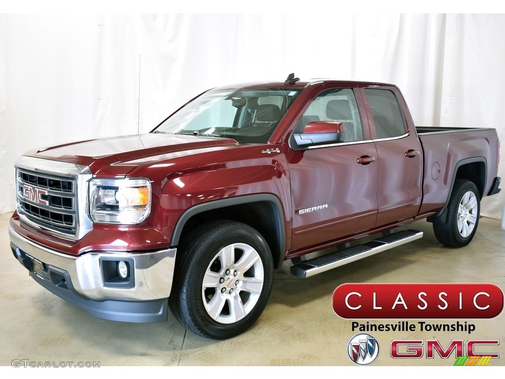 2015 Sierra 1500 SLE Double Cab 4x4 - Sonoma Red Metallic / Jet Black photo #1