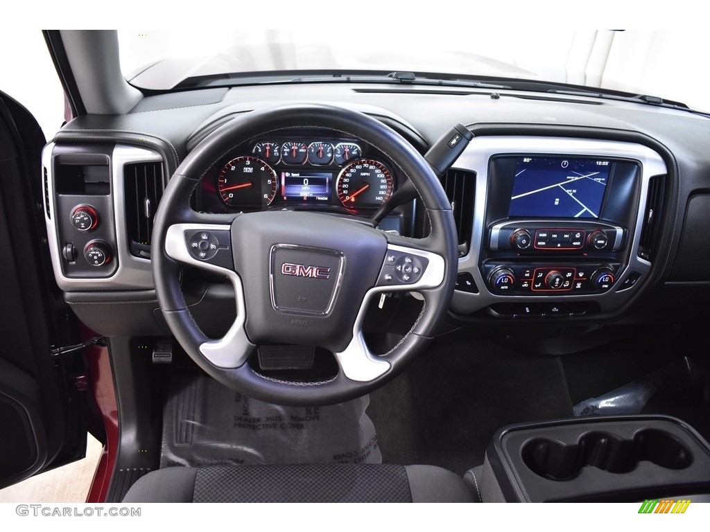 2015 Sierra 1500 SLE Double Cab 4x4 - Sonoma Red Metallic / Jet Black photo #12