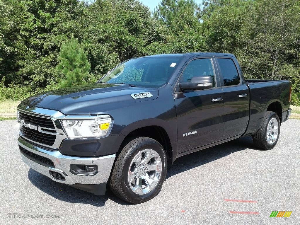 2019 1500 Big Horn Quad Cab 4x4 - Maximum Steel Metallic / Black/Diesel Gray photo #2