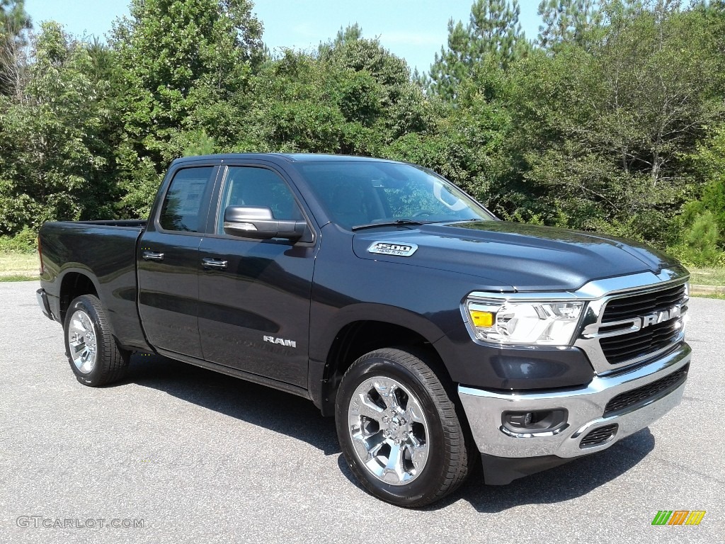 2019 1500 Big Horn Quad Cab 4x4 - Maximum Steel Metallic / Black/Diesel Gray photo #4