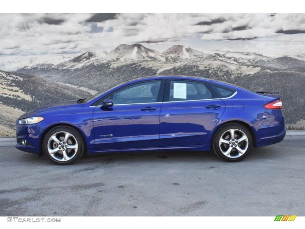 2014 Fusion Hybrid SE - Deep Impact Blue / Charcoal Black photo #6