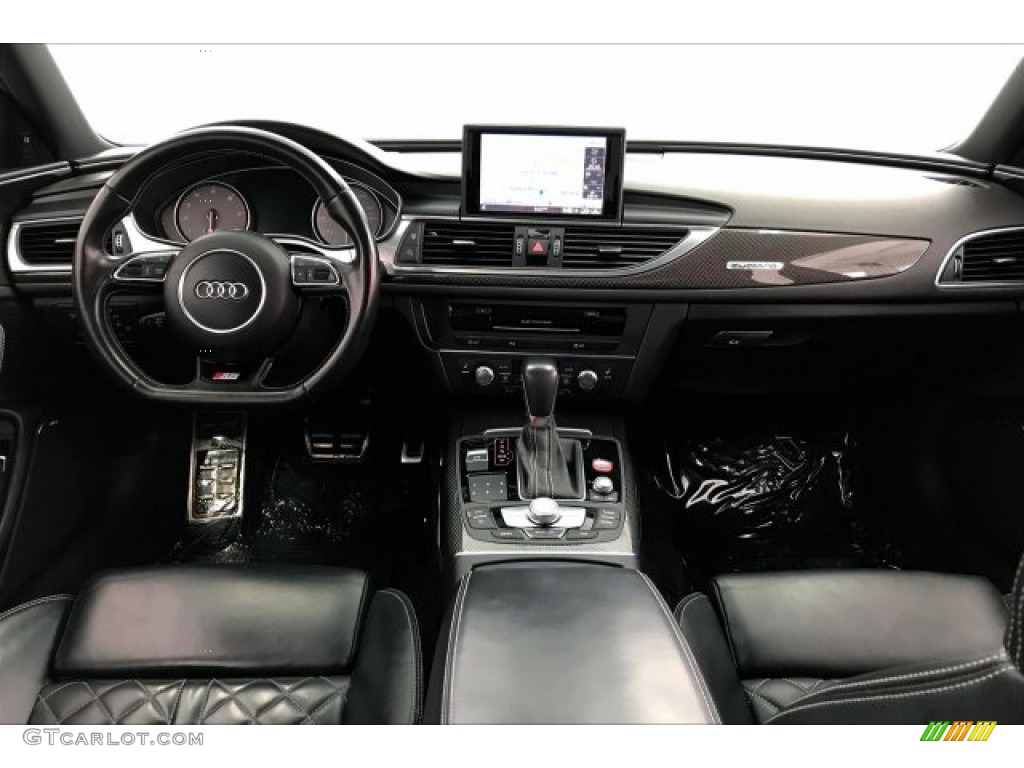 2016 Audi S6 4.0 TFSI Premium Plus quattro Black Dashboard Photo #134555168