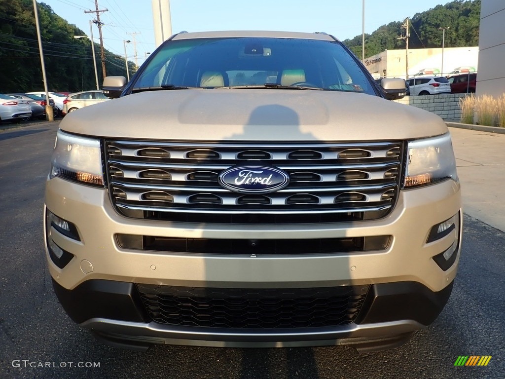 2017 Explorer Limited 4WD - White Platinum / Medium Light Camel photo #8