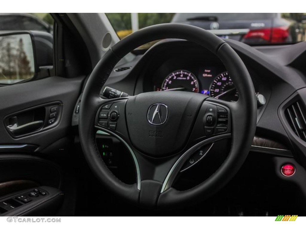 2020 Acura MDX Sport Hybrid SH-AWD Ebony Steering Wheel Photo #134560747