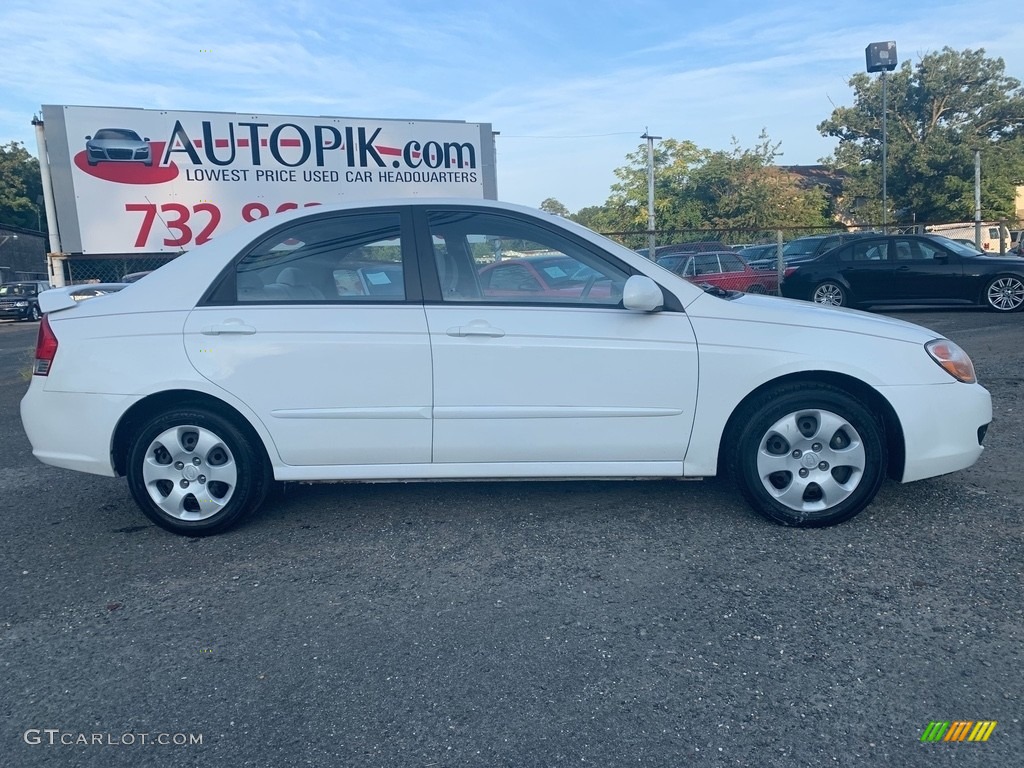 2008 Spectra EX Sedan - White / Gray photo #2