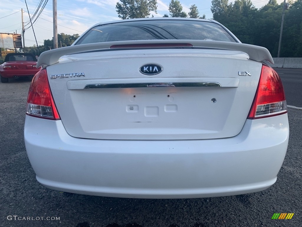 2008 Spectra EX Sedan - White / Gray photo #3
