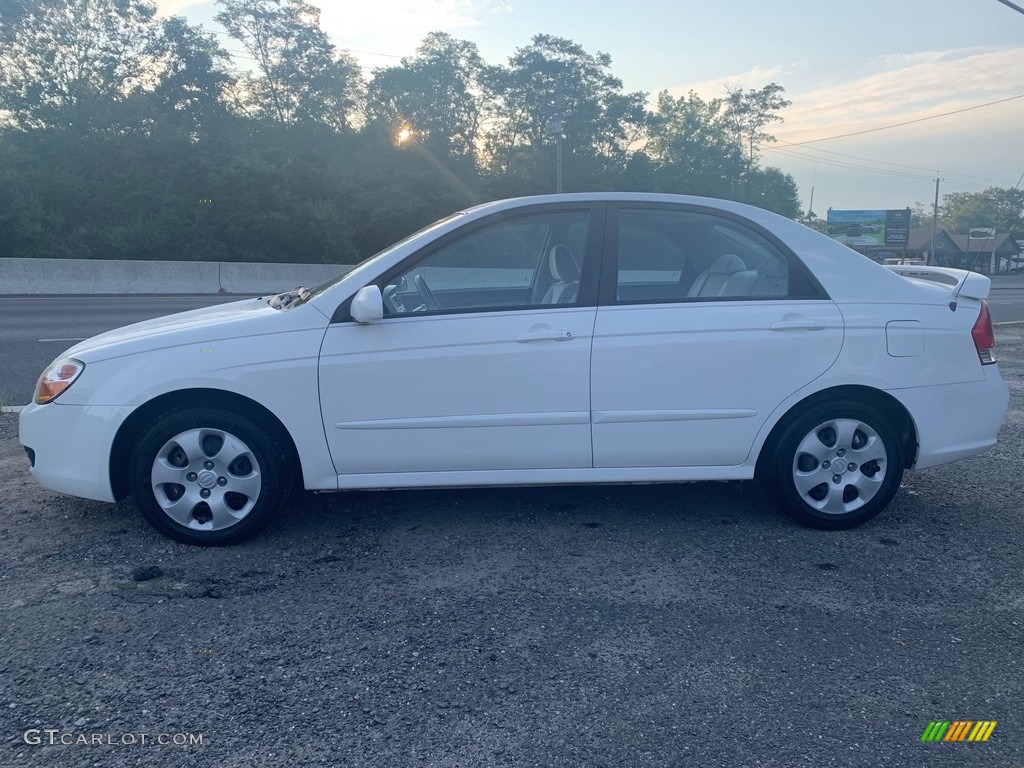 2008 Spectra EX Sedan - White / Gray photo #5