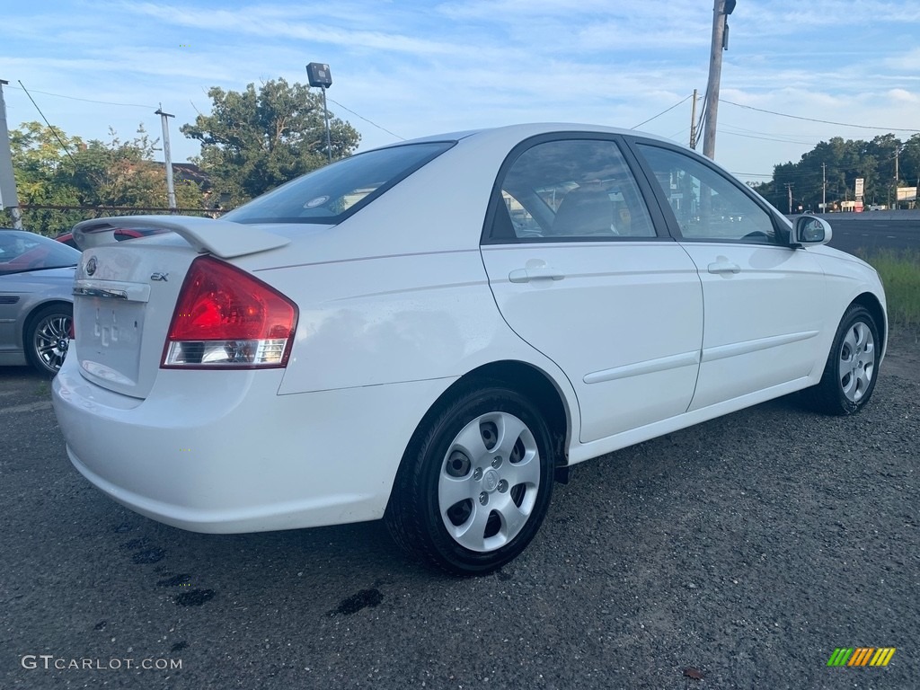 2008 Spectra EX Sedan - White / Gray photo #6