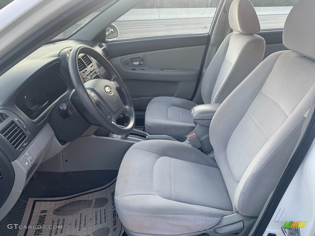 2008 Spectra EX Sedan - White / Gray photo #9