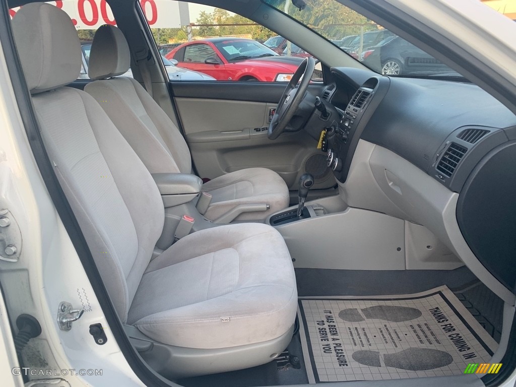 2008 Spectra EX Sedan - White / Gray photo #12