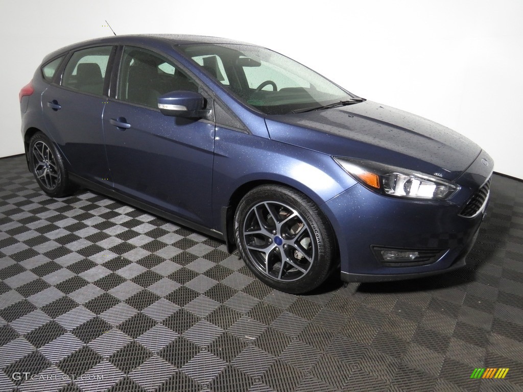 2018 Focus SEL Hatch - Blue Metallic / Charcoal Black photo #3