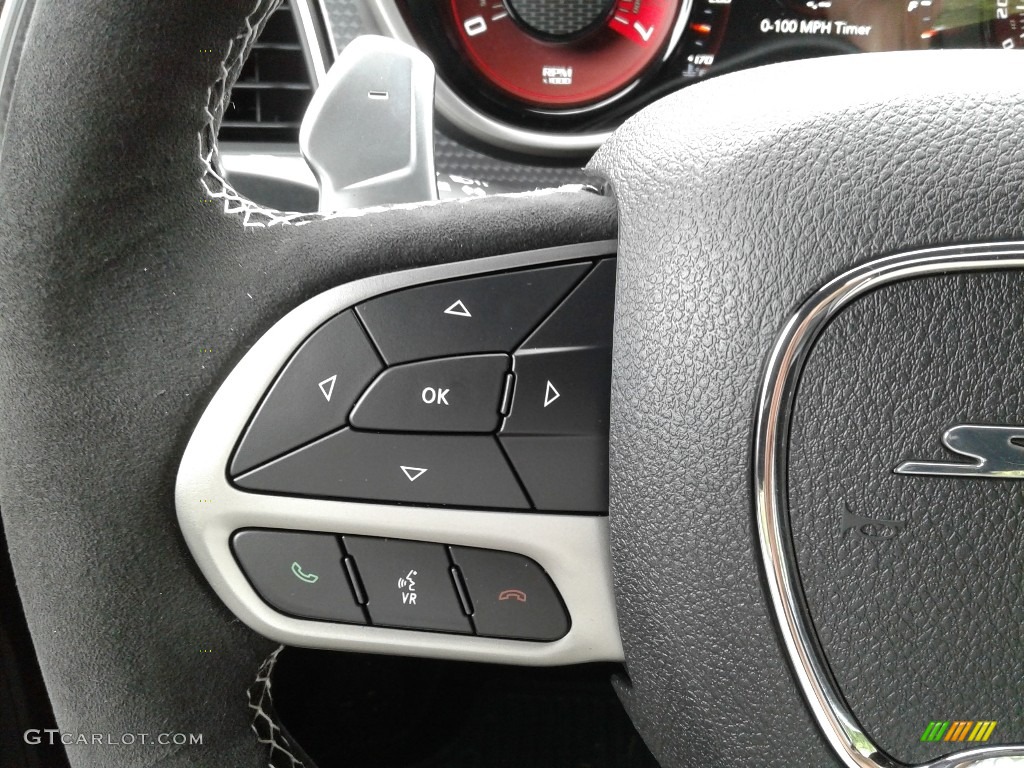 2019 Dodge Challenger SRT Hellcat Redeye Widebody Black Steering Wheel Photo #134563645