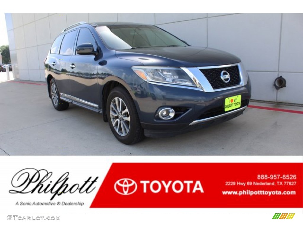 2014 Pathfinder SL - Arctic Blue Metallic / Almond photo #1