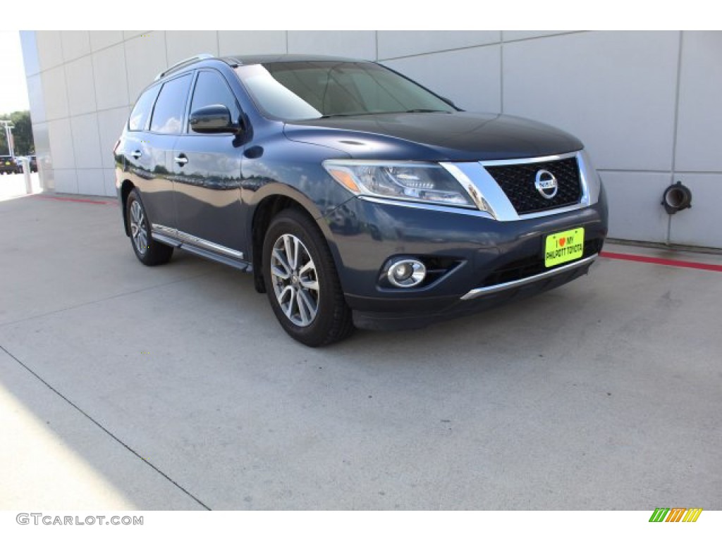 2014 Pathfinder SL - Arctic Blue Metallic / Almond photo #2