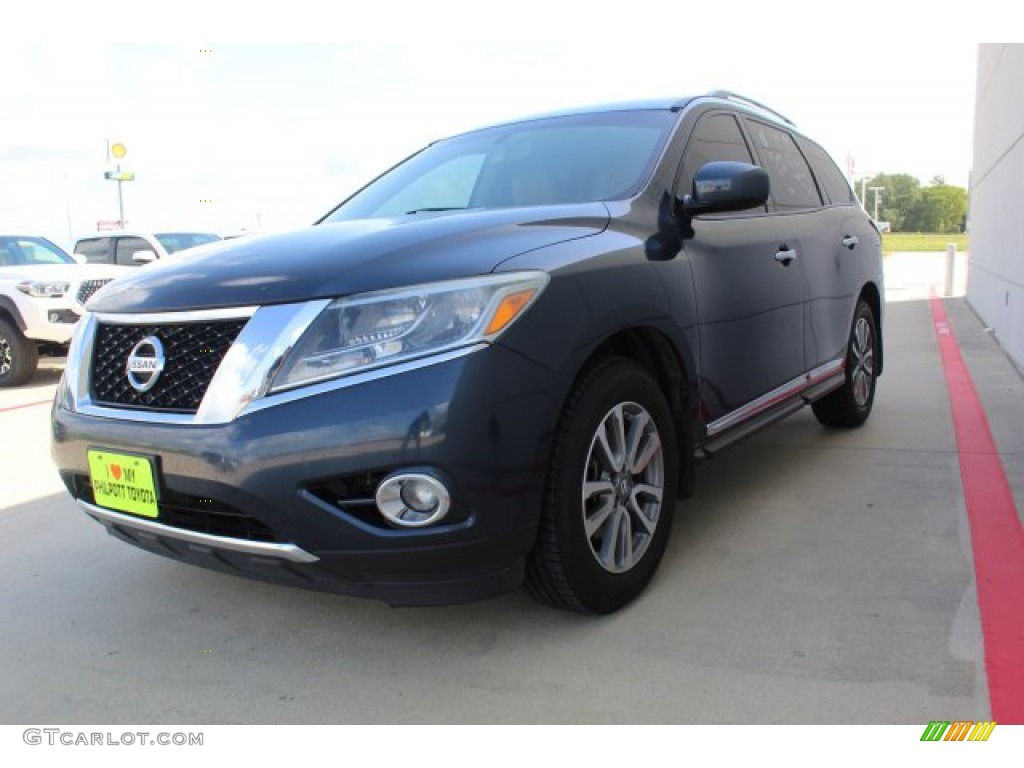 2014 Pathfinder SL - Arctic Blue Metallic / Almond photo #4