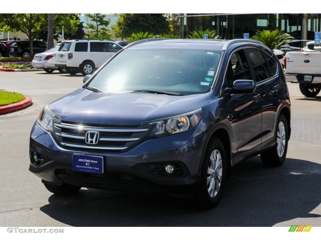 2012 CR-V EX-L - Twilight Blue Metallic / Gray photo #3