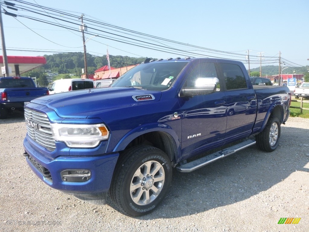 2019 2500 Laramie Crew Cab 4x4 - Blue Streak Pearl / Black photo #1