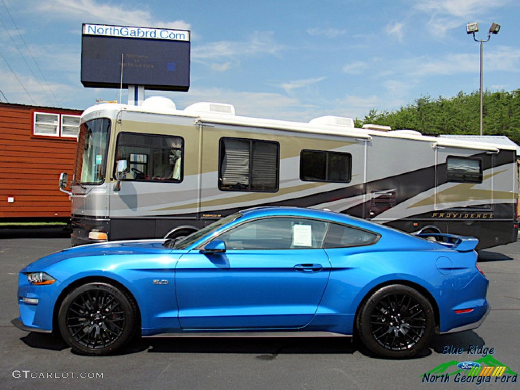 2019 Mustang GT Premium Fastback - Velocity Blue / Midnight Blue/Recaro Leather Trimmed photo #2