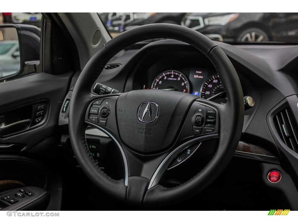 2020 Acura MDX Technology AWD Ebony Steering Wheel Photo #134581861