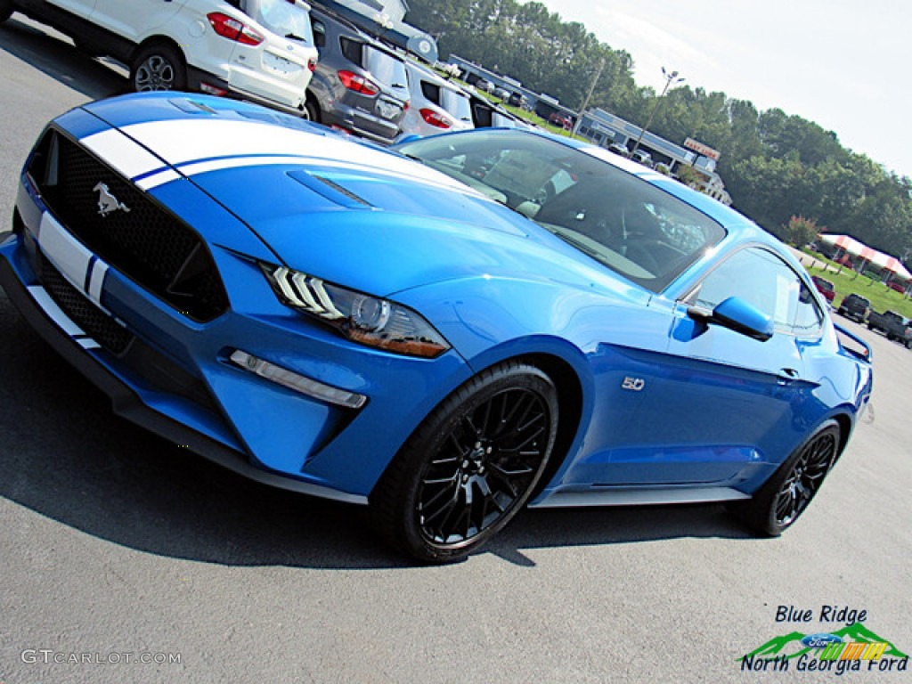 2019 Mustang GT Premium Fastback - Velocity Blue / Midnight Blue/Recaro Leather Trimmed photo #28