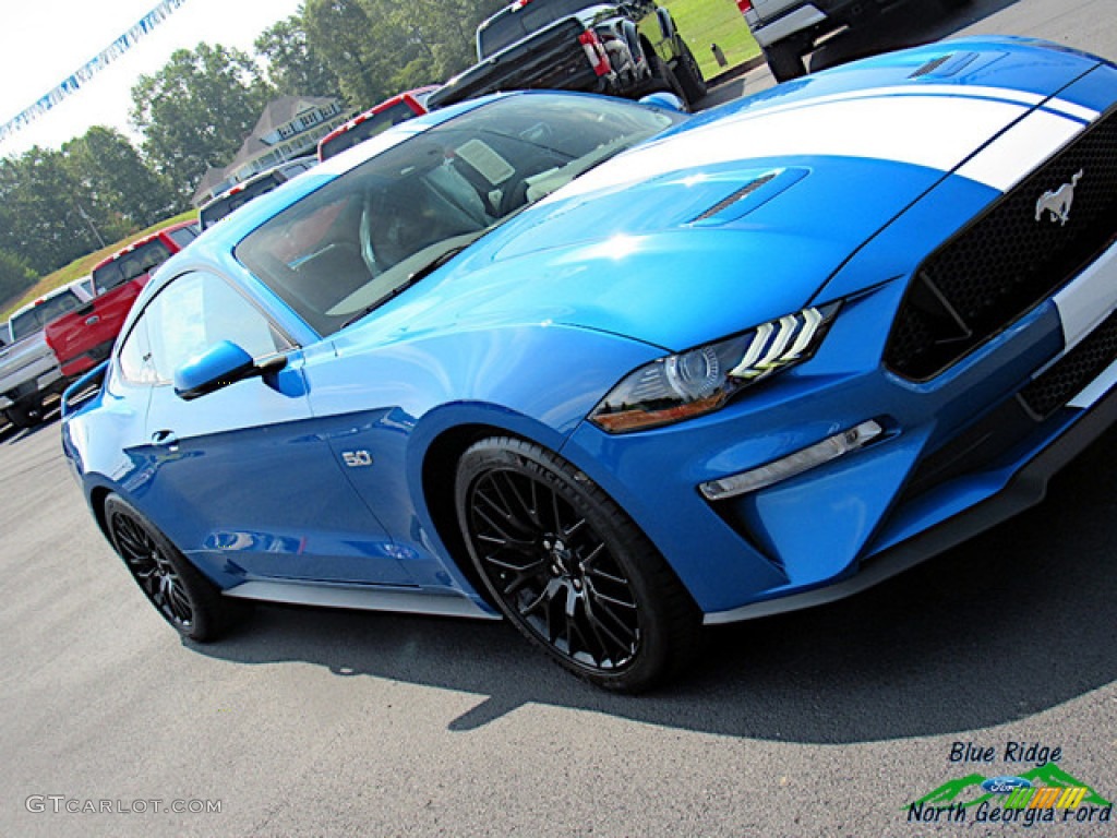 2019 Mustang GT Premium Fastback - Velocity Blue / Midnight Blue/Recaro Leather Trimmed photo #29