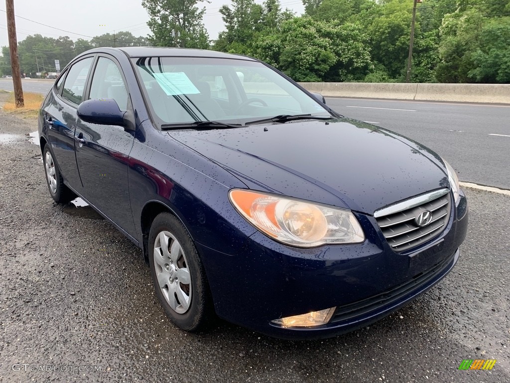 2008 Elantra GLS Sedan - Regatta Blue Metallic / Gray photo #8