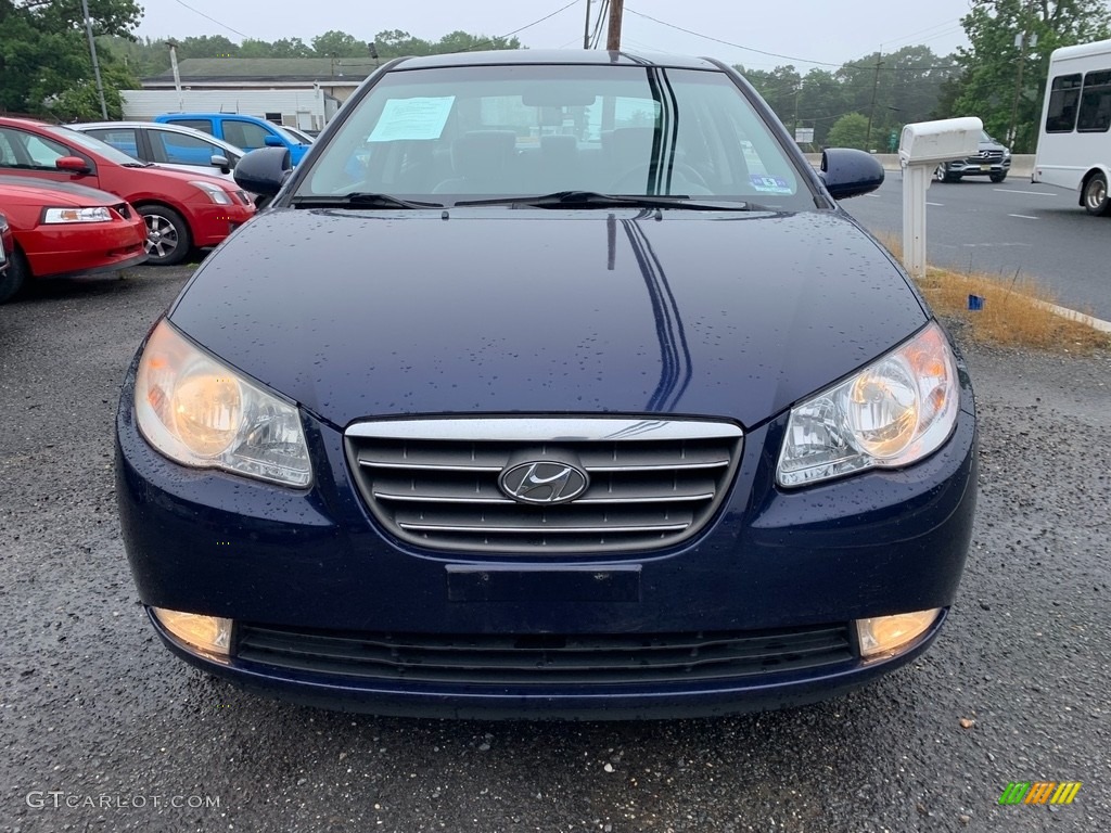 2008 Elantra GLS Sedan - Regatta Blue Metallic / Gray photo #9
