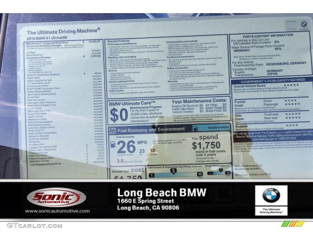 2019 X1 sDrive28i - Jet Black / Black photo #10