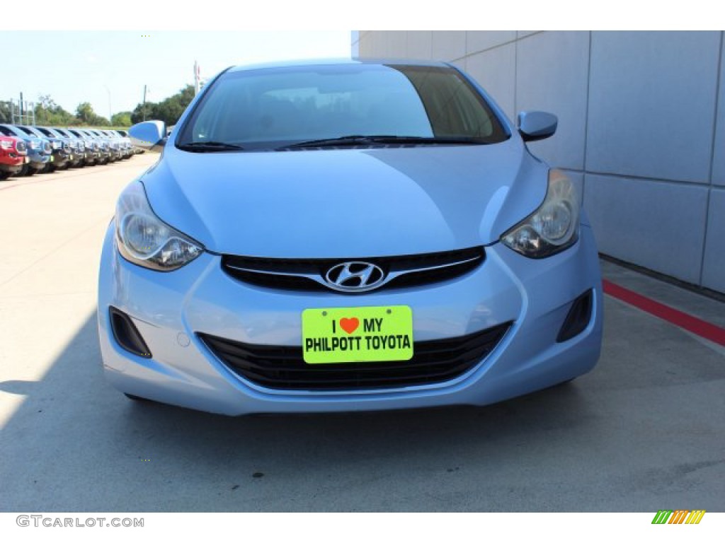 2011 Elantra GLS - Blue Sky Metallic / Beige photo #3