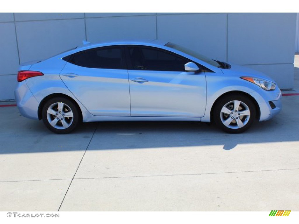 2011 Elantra GLS - Blue Sky Metallic / Beige photo #9