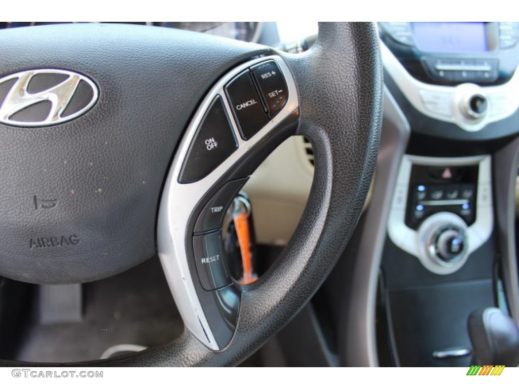 2011 Elantra GLS - Blue Sky Metallic / Beige photo #13