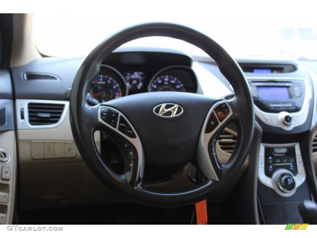 2011 Elantra GLS - Blue Sky Metallic / Beige photo #22