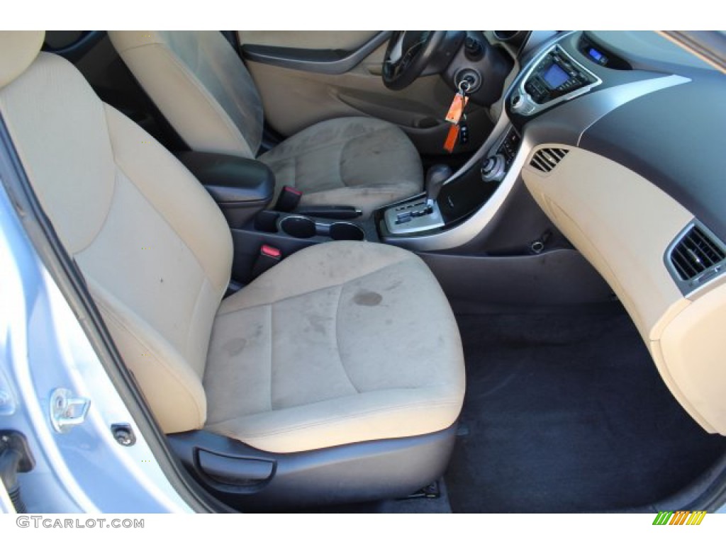 2011 Elantra GLS - Blue Sky Metallic / Beige photo #27