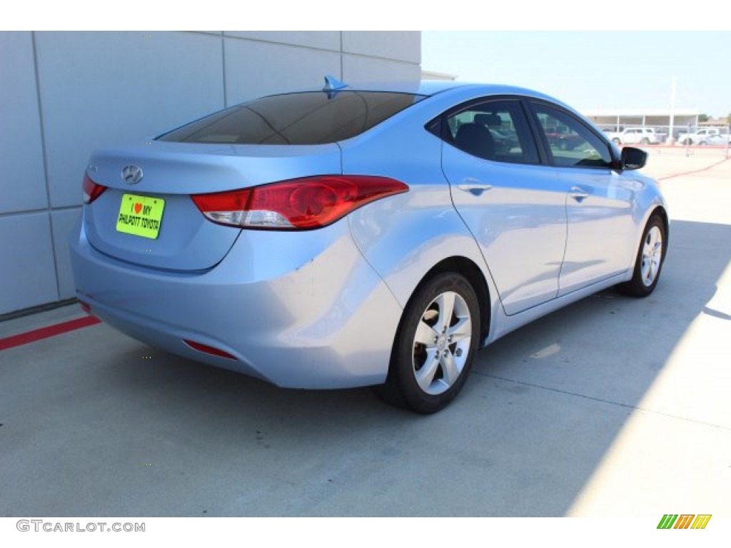 2011 Elantra GLS - Blue Sky Metallic / Beige photo #28