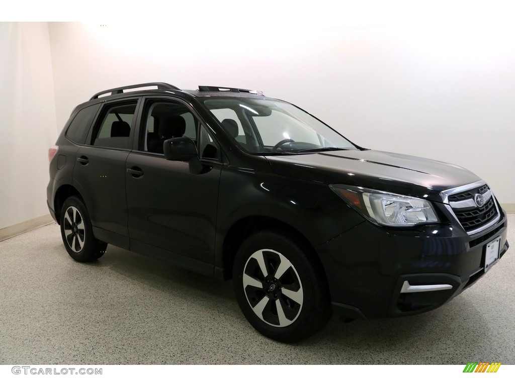 2018 Forester 2.5i Premium - Crystal Black Silica / Platinum photo #1