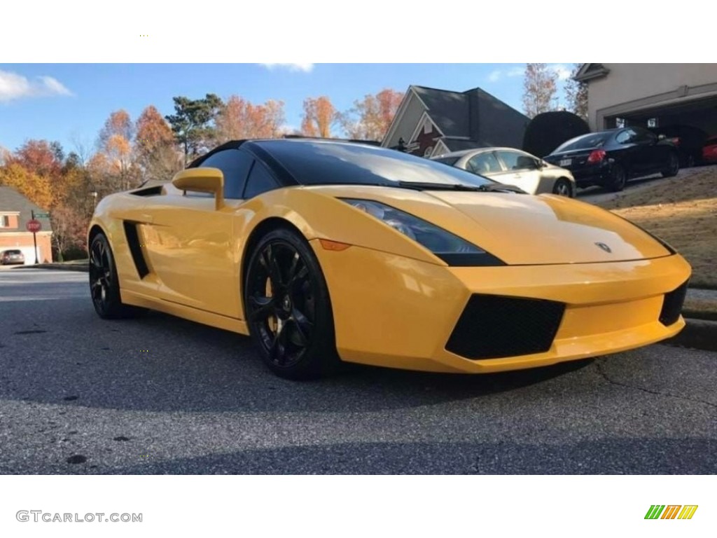 Giallo Halys (Yellow) 2008 Lamborghini Gallardo Spyder E-Gear Exterior Photo #134593798