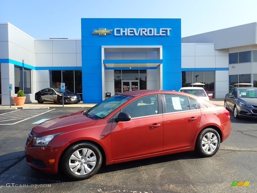 2012 Cruze LS - Autumn Red Metallic / Jet Black/Medium Titanium photo #1