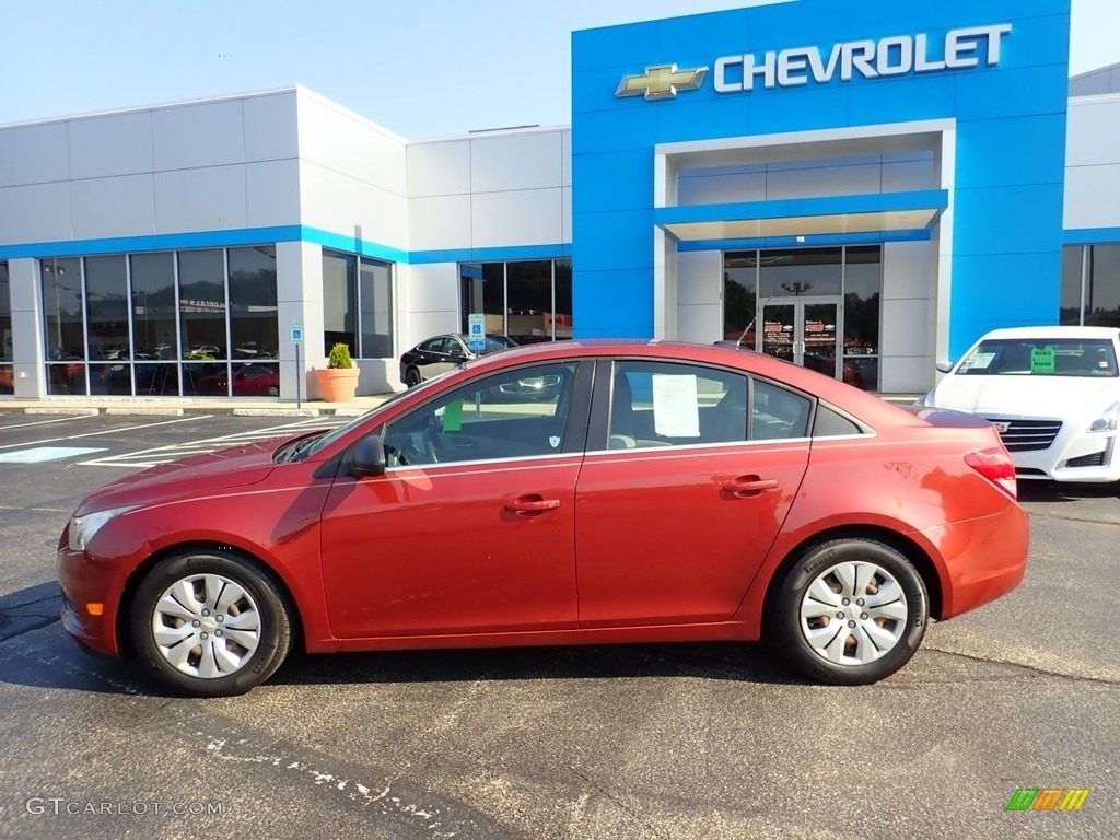 2012 Cruze LS - Autumn Red Metallic / Jet Black/Medium Titanium photo #3