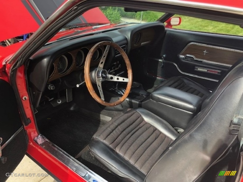 Black Interior 1970 Ford Mustang Mach 1 Photo #134603097