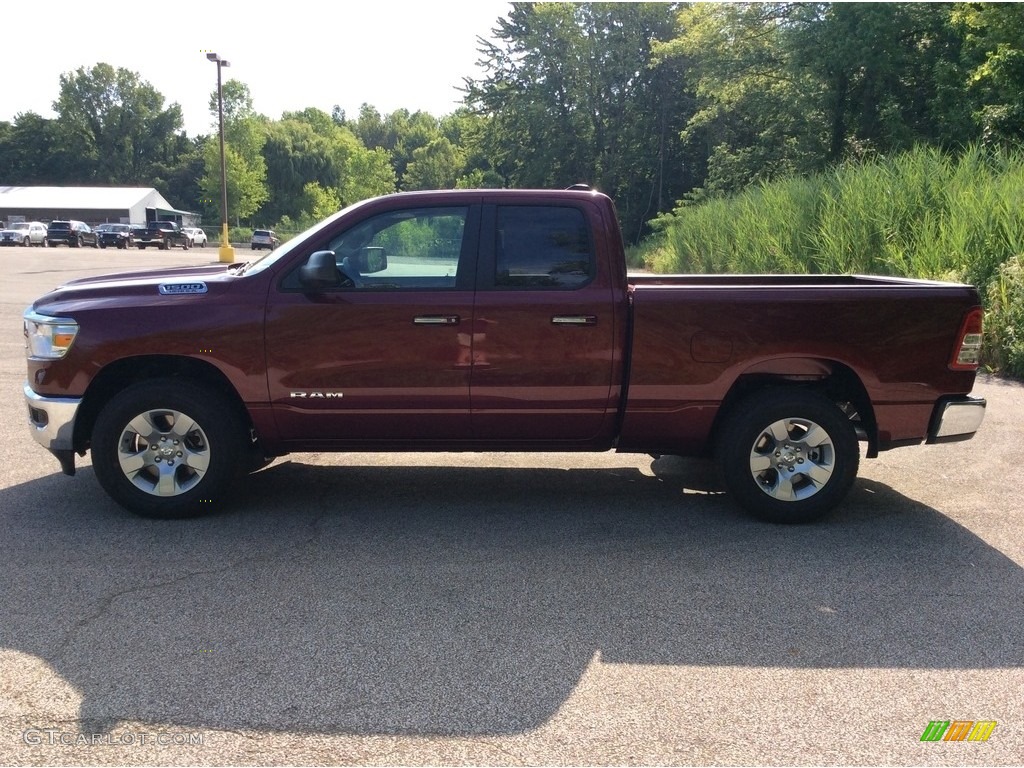 2019 1500 Big Horn Quad Cab 4x4 - Delmonico Red Pearl / Black/Diesel Gray photo #6