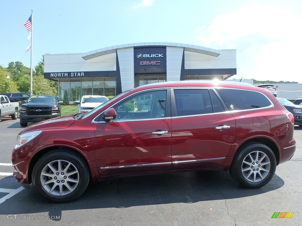 2016 Enclave Leather AWD - Crimson Red Tintcoat / Light Titanium/Dark Titanium photo #1