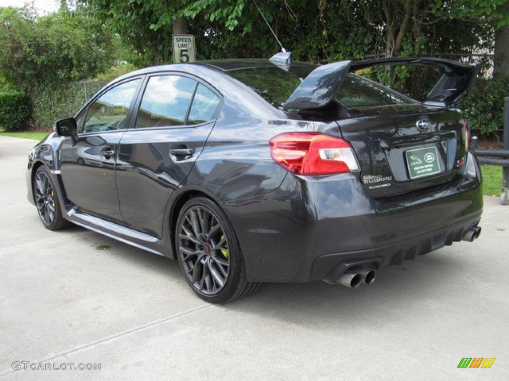 2018 WRX STI - Dark Gray Metallic / Carbon Black photo #2