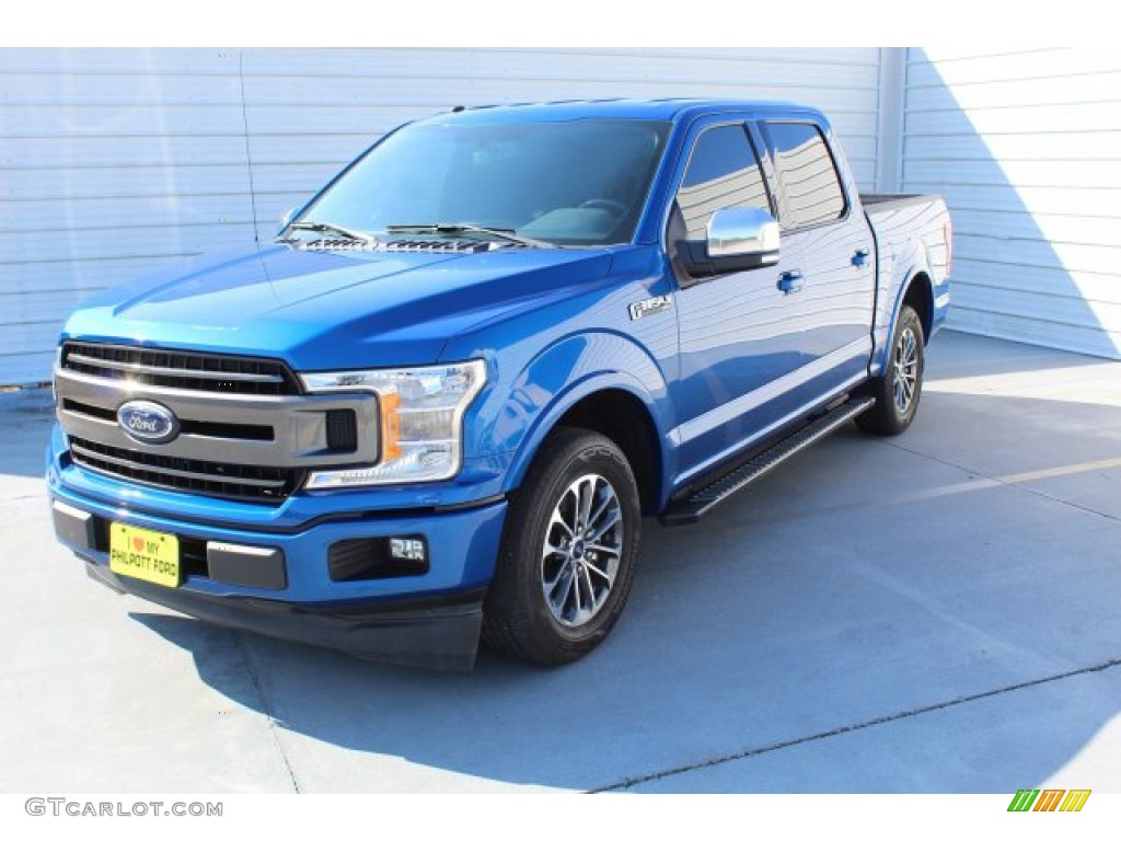 2018 F150 XLT SuperCrew - Lightning Blue / Earth Gray photo #4