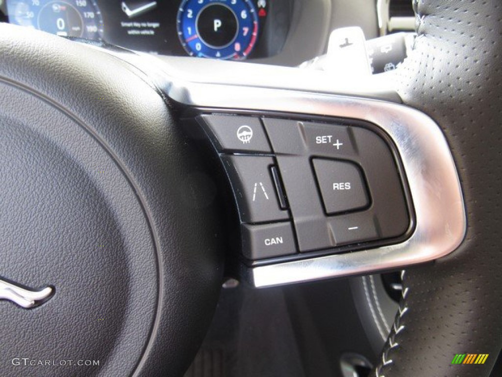 2020 Jaguar F-PACE SVR Ebony Steering Wheel Photo #134618775