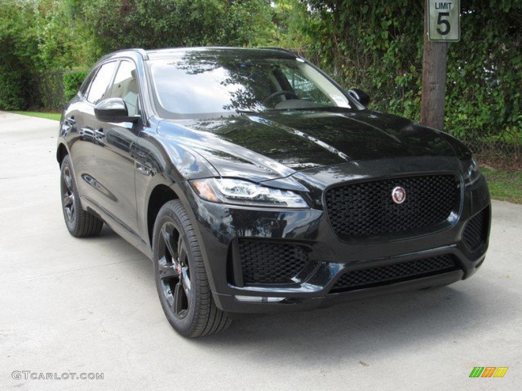 Santorini Black Metallic 2020 Jaguar F-PACE 25t Checkered Flag Edition Exterior Photo #134619534