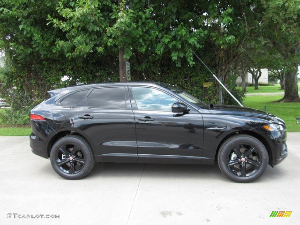 Santorini Black Metallic 2020 Jaguar F-PACE 25t Checkered Flag Edition Exterior Photo #134619591