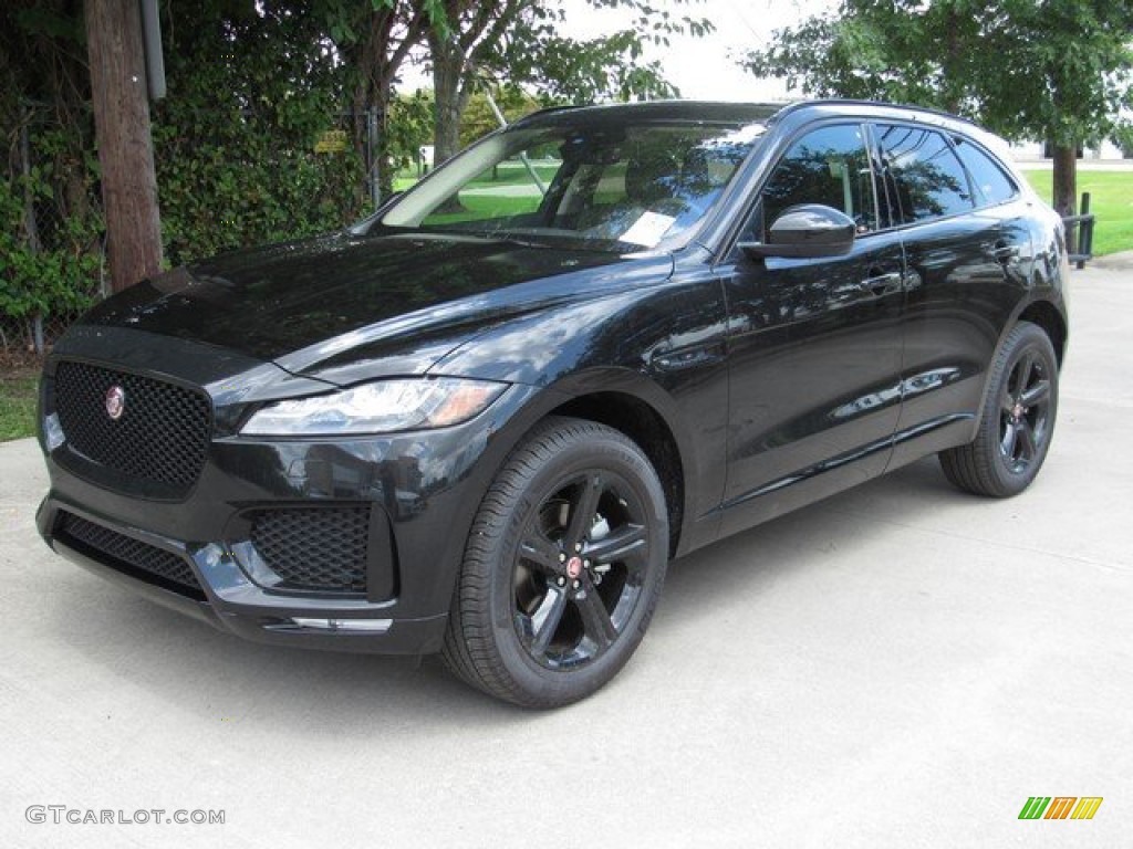 Santorini Black Metallic 2020 Jaguar F-PACE 25t Checkered Flag Edition Exterior Photo #134619636