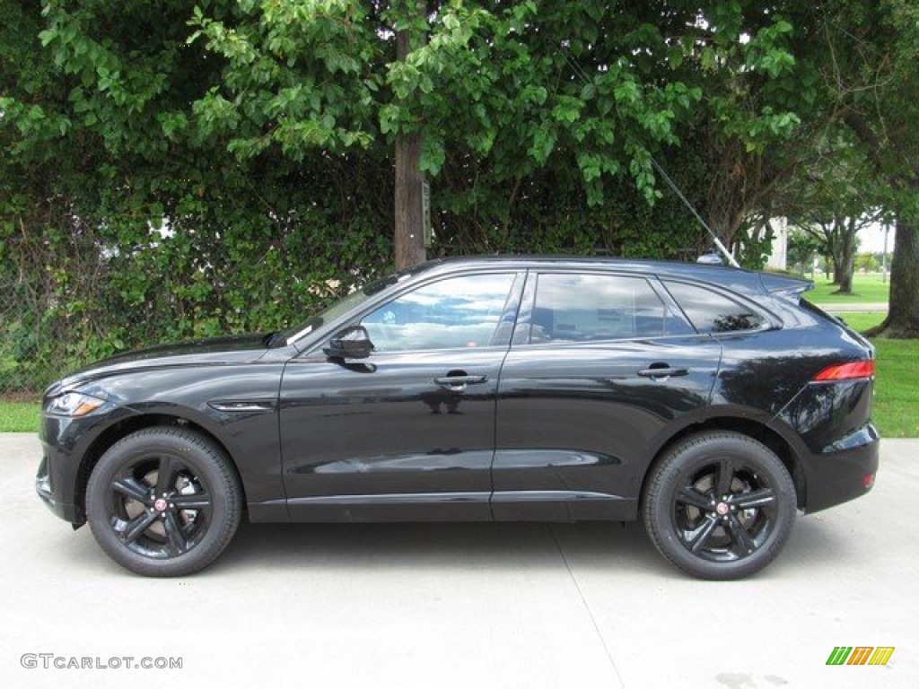 Santorini Black Metallic 2020 Jaguar F-PACE 25t Checkered Flag Edition Exterior Photo #134619654