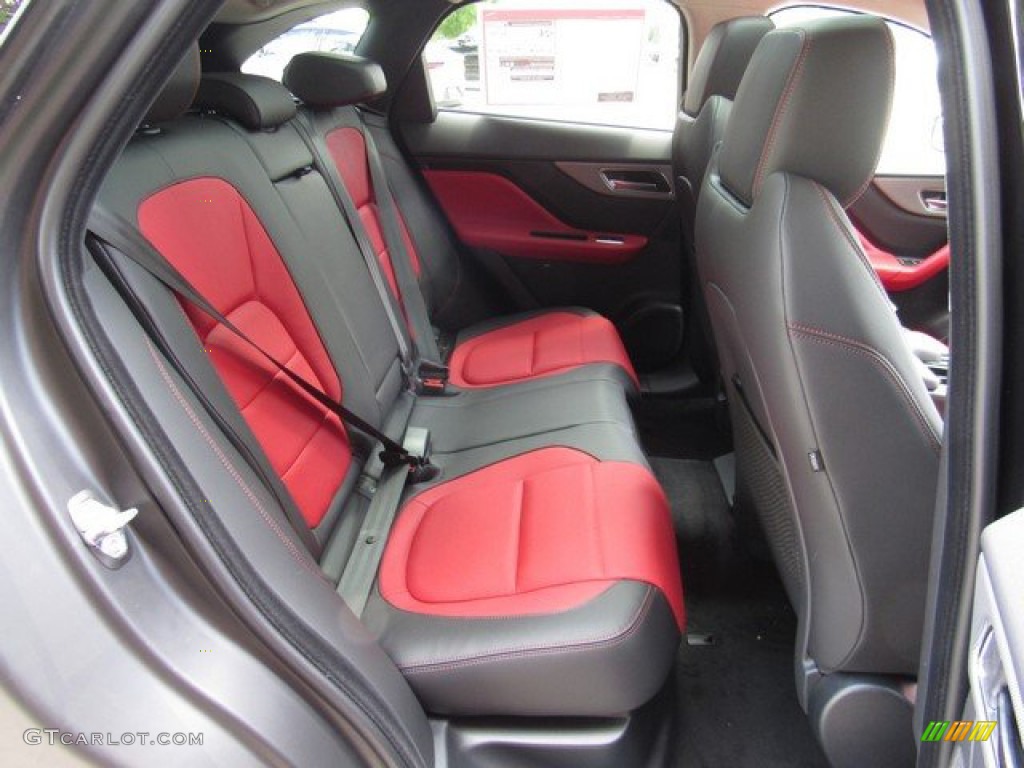 Ebony/Pimento Interior 2020 Jaguar F-PACE 25t Checkered Flag Edition Photo #134619771