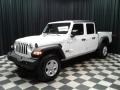 2020 Bright White Jeep Gladiator Sport 4x4  photo #2